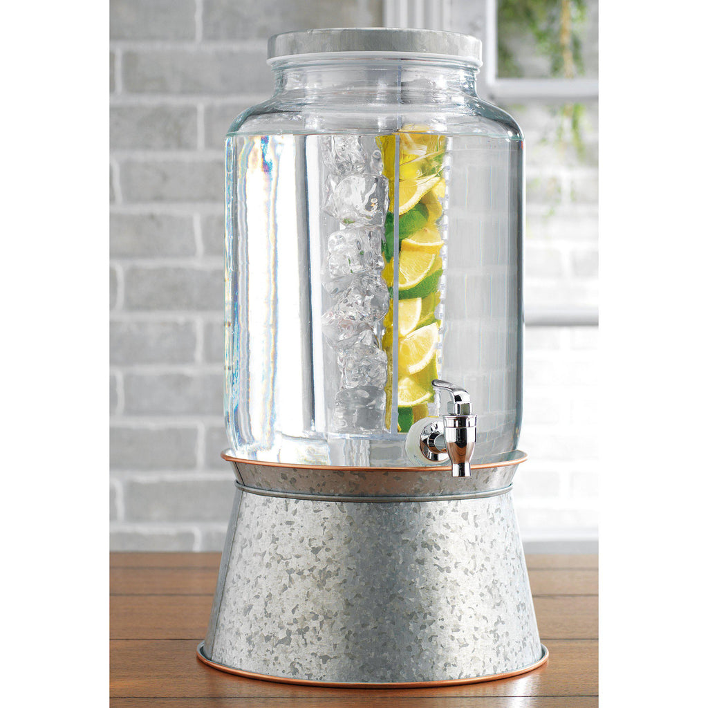 Mason Jar Glass Drink Dispenser (2 Gallon)