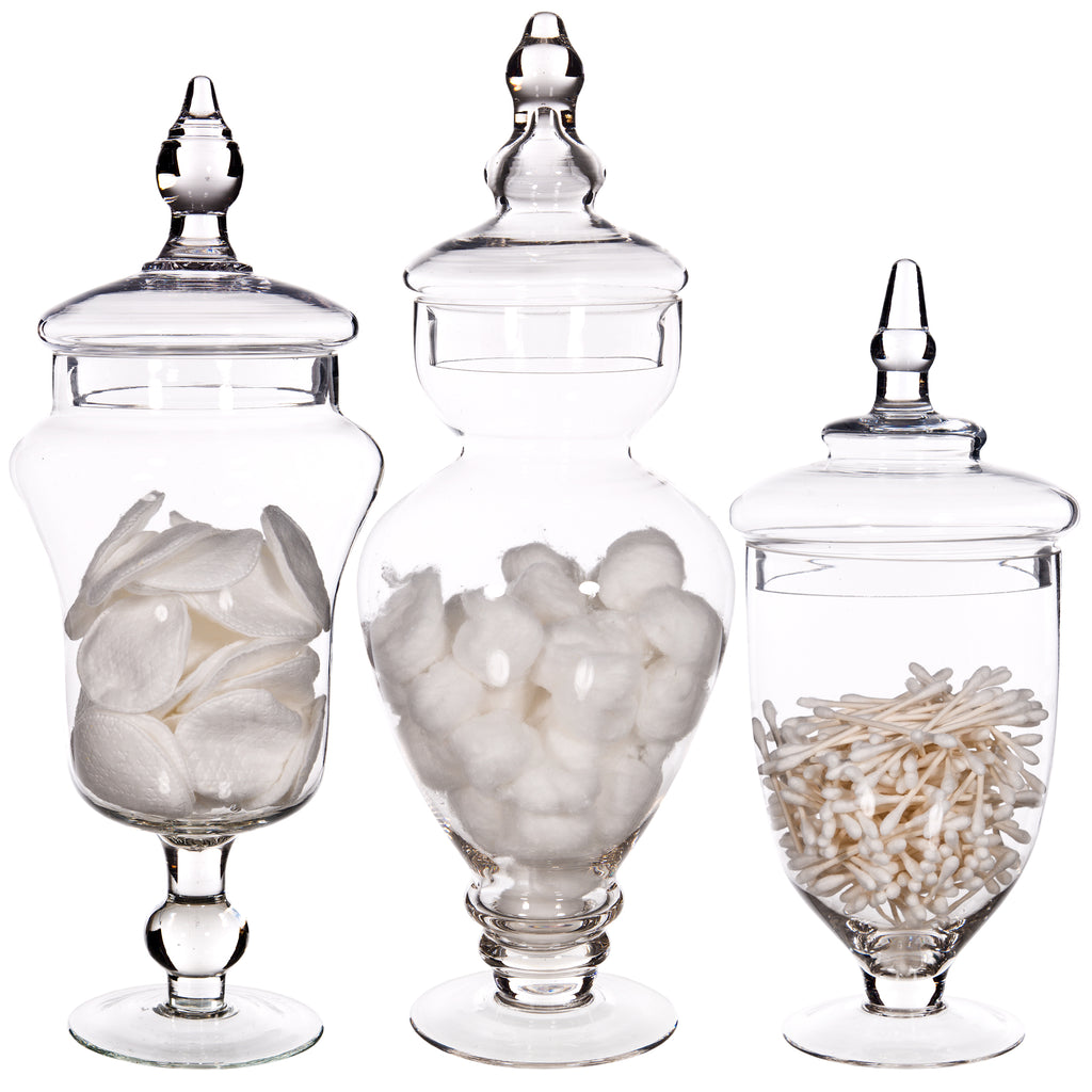 BFF Collection Set of 3 Assorted Glass Apothecary Decor Jars yesterday 