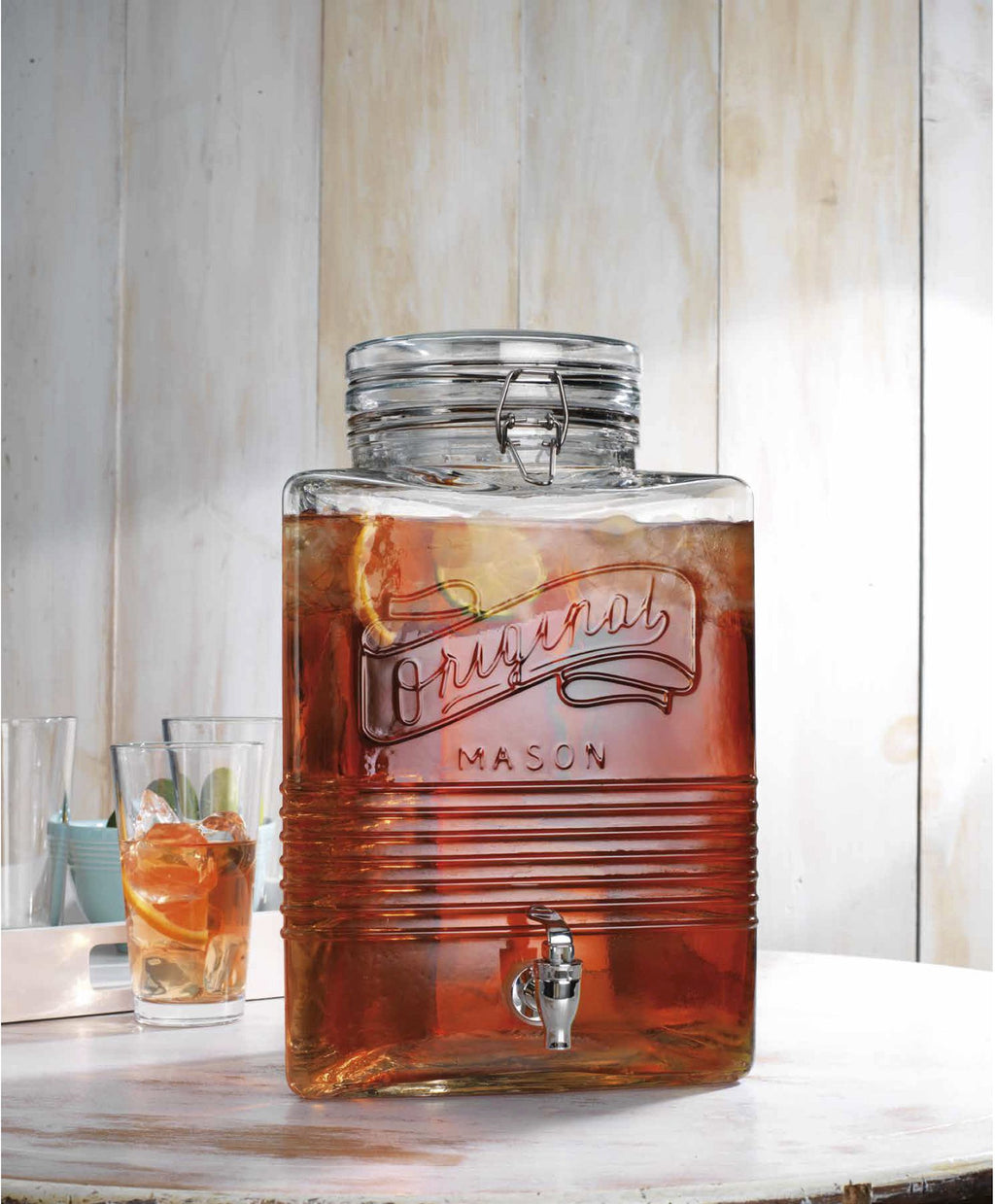 Mason Jar Beverage Dispenser - 2 Gallon, Glass