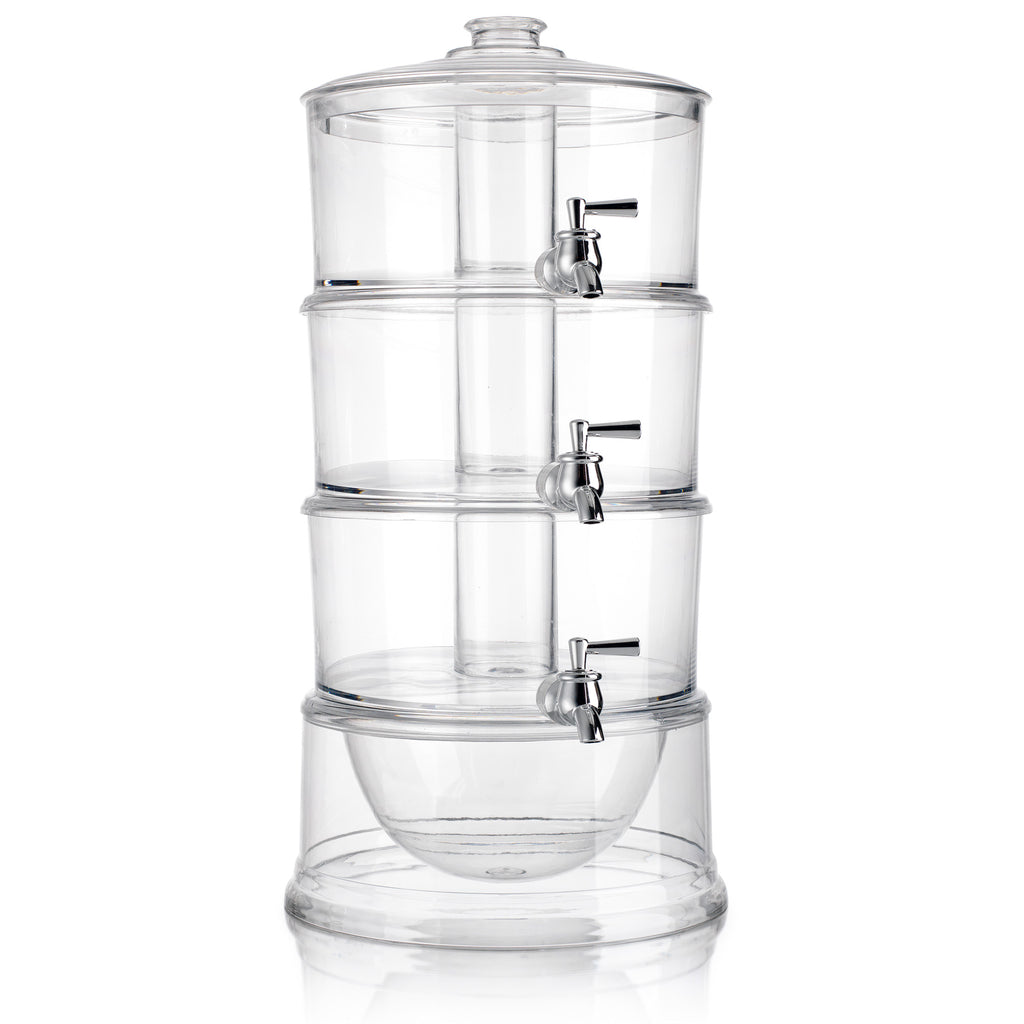 one gallon clear plastic drink dispenser