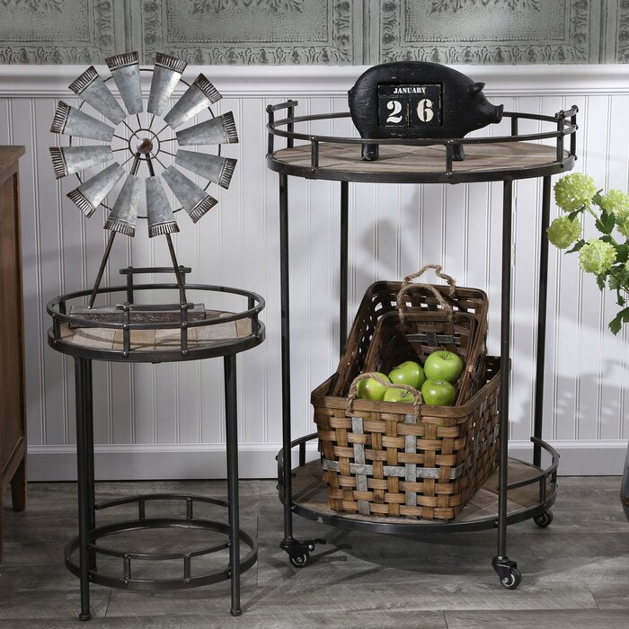 Metal Stand with 3 round Baskets for Produce