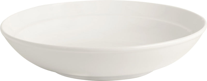 9"H PESCARA WHITE PORCELAIN DINNER BOWL