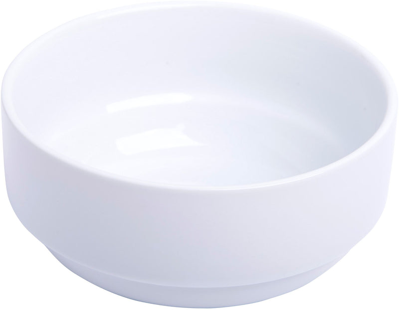 6"D WHITE PORCELAIN STACKABLE CEREAL BOWL