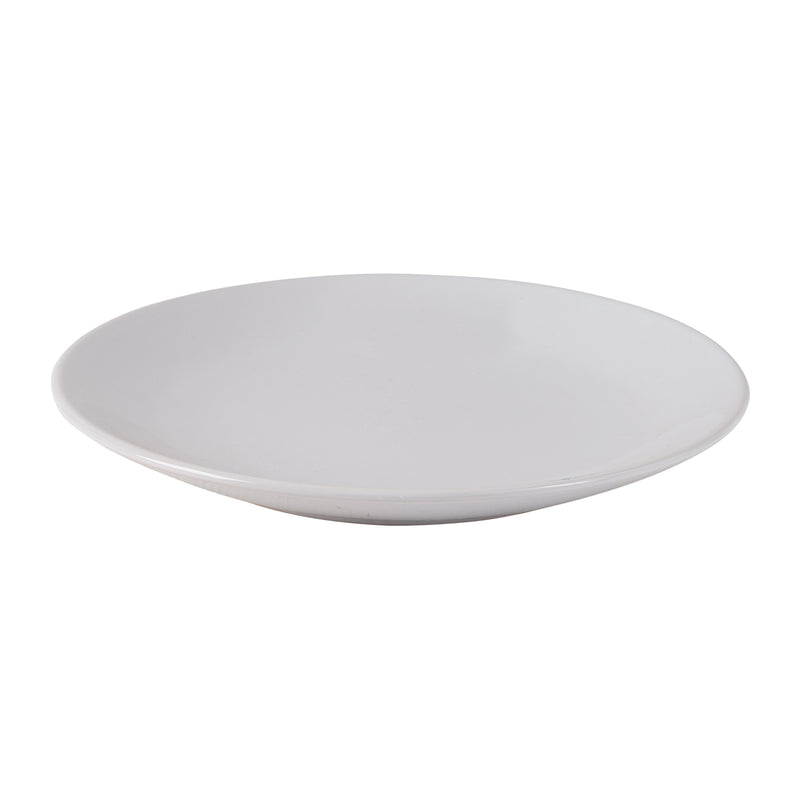 8" GLAZE WHITE GREY RIM SALAD PLATE