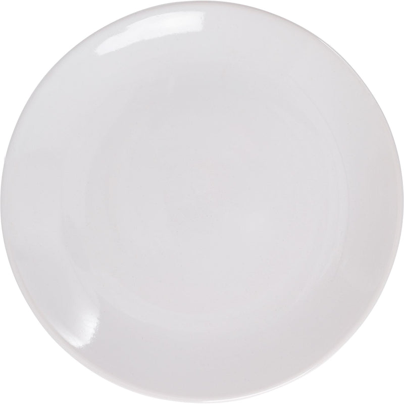 8" GLAZE WHITE GREY RIM SALAD PLATE