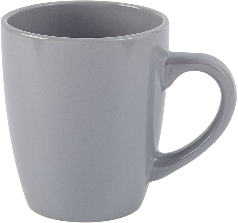 12 OZ GLAZE GREY WHITE RIM MUG