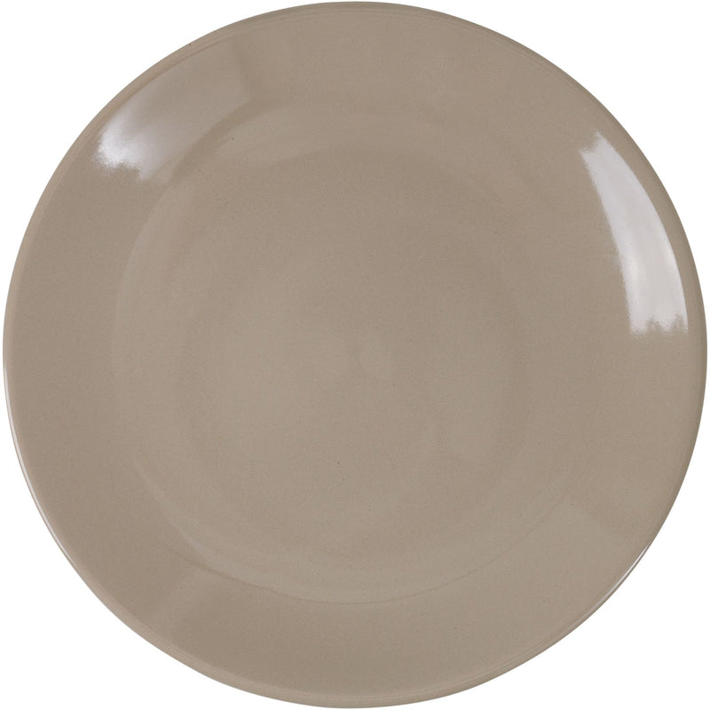 8" GLAZE TAUPE WHITE RIM SALAD PLATE