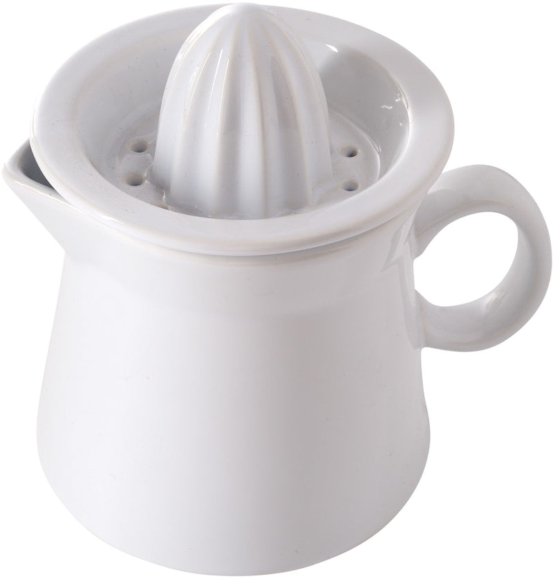 FIDDLE & FERN 6.75"H 20.5 OZ WHITE JUICER PITCHER