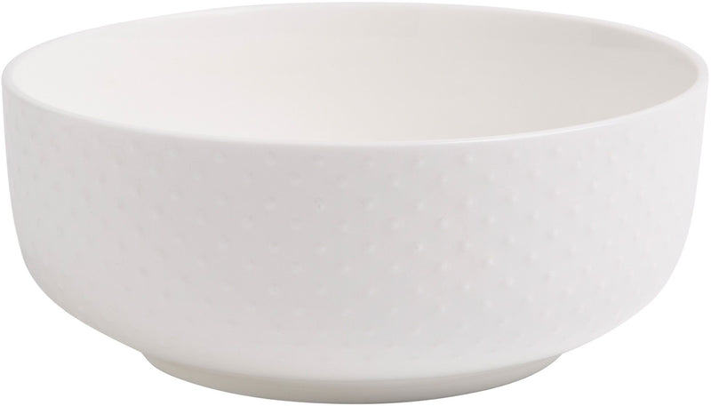 6"L WHITE BONE HOBNAIL CEREAL BOWL