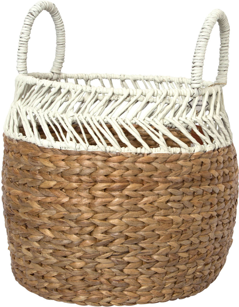 LARK LARGE WATER HYACINTH BASKET SOLD AS SET OF 2