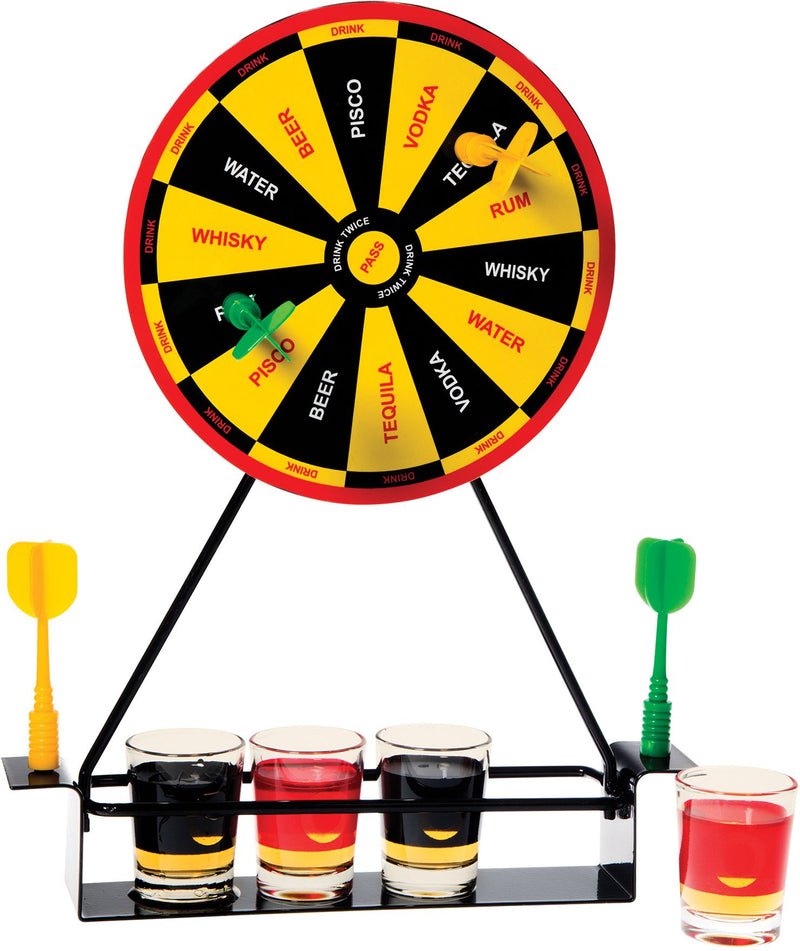 FUNVILLE DART GAME WITH 4 -.5 OZ SHOT GLASSES