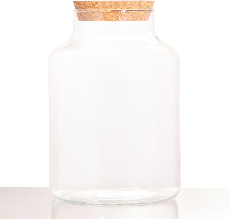 10"H JAR WITH CORK LID 135.25 OZ