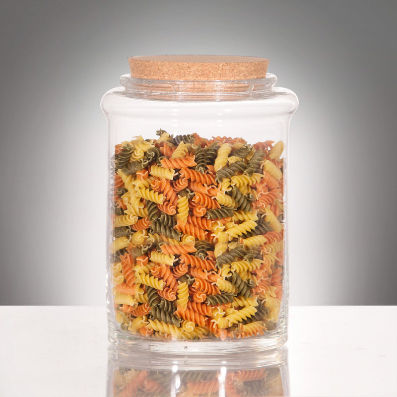 10"H JAR WITH CORK LID 67.63 OZ