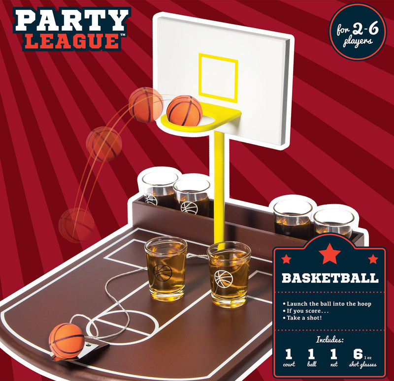 12"L FUNVILLE DELUXE BASKETBALL SHOT SET WITH 1OZ SHOT GLASS
