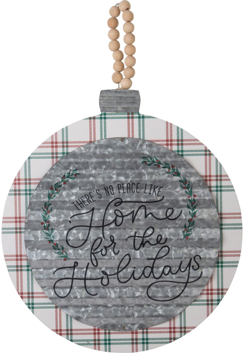 10.72"H HOME FOR THE HOLIDAYS WALL HANGING