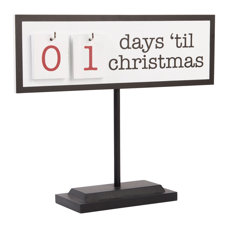 10"H WOOD COUNTDOWN SIGN WITH CHALKBOARD