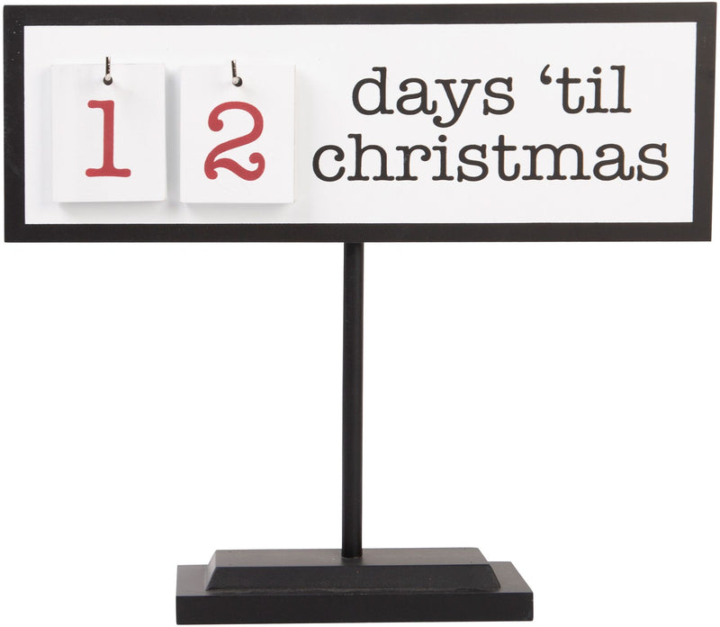10"H WOOD COUNTDOWN SIGN WITH CHALKBOARD