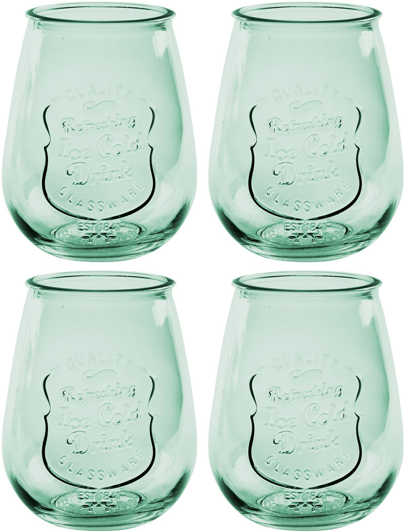 21OZ RETROWARE SET OF 4 STEMLESS RECYCLE