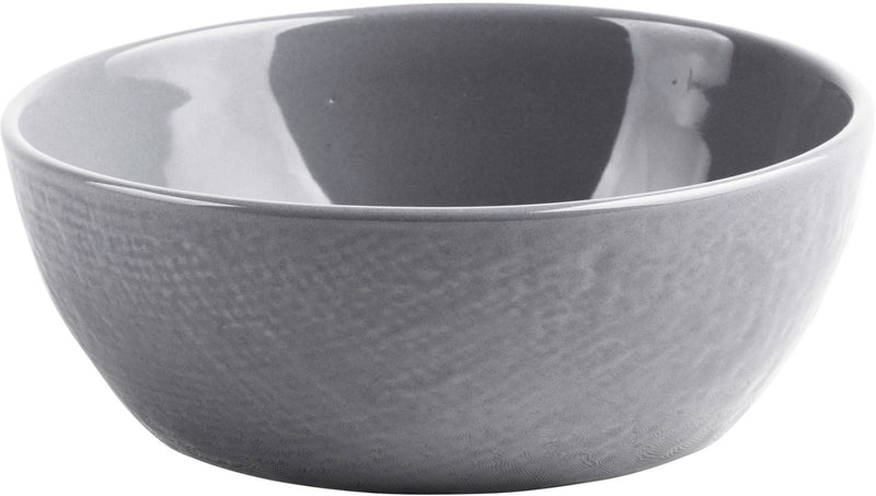 7" SOUP/CEREAL BOWL DARK GRAY BURLAP COLLECTION SET OF 4