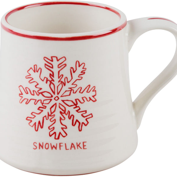 Grey Snowflake Mug Aesthetic Collection Design For Christmas