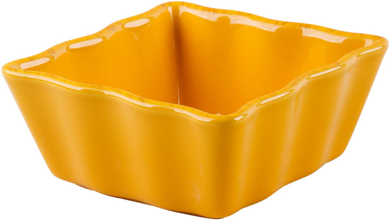 8 OZ YELLOW ANTIQUE SQUARE RAMEKIN