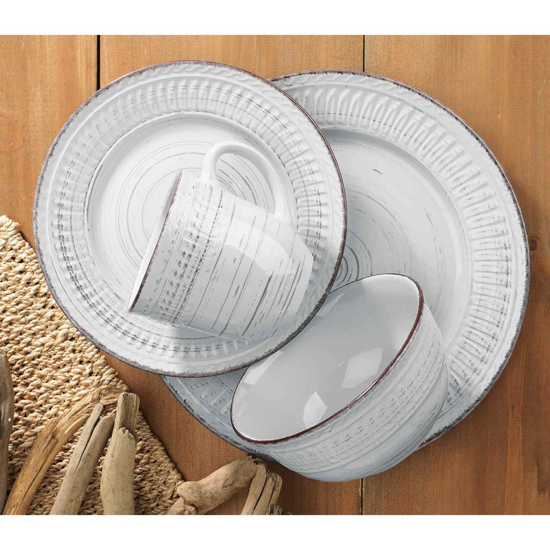 16 PIECE COSENZA WHITE DINNERWARE SET