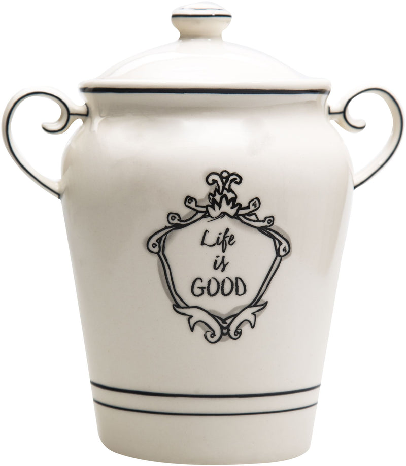 1.5 QT COVERED CANISTER WITH HANDLES KATIE & MANDY