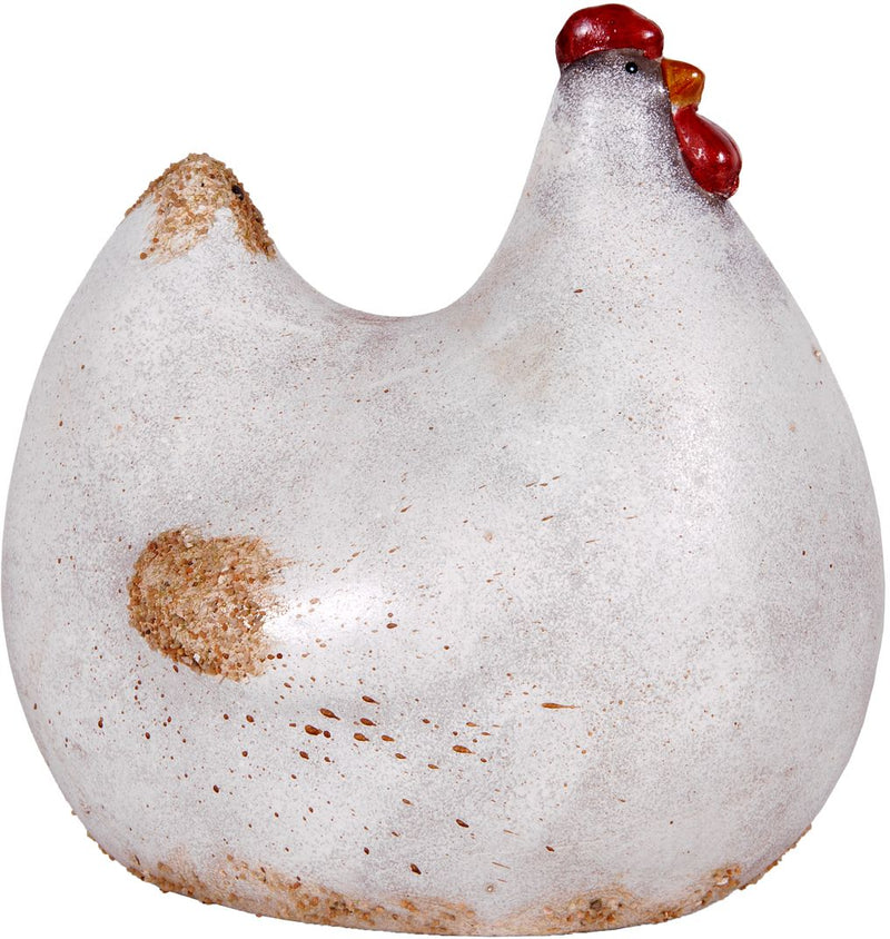 COUNTRY ROOSTER SAND SITTING HEN 8.7" FIGURINE