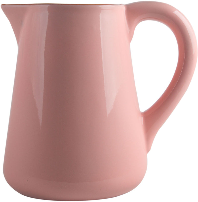 12"H PINK TERRACOTTA PITCHER