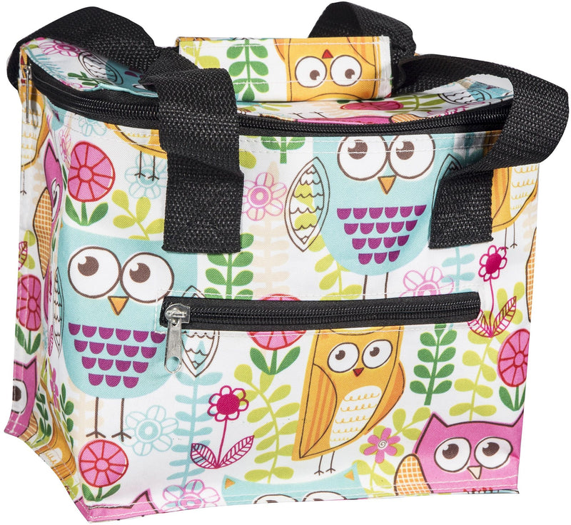6 PACK OWLS IN THE GARDEN INSULATED LUNCH TOTE