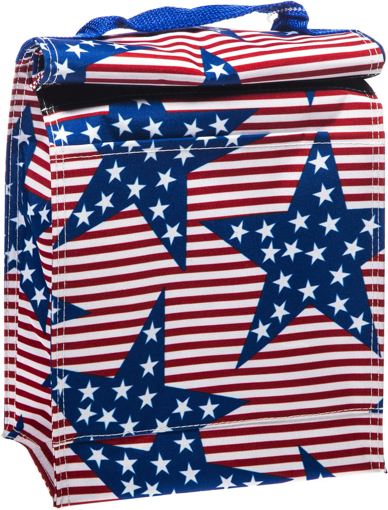 ROLL DOWN INSULATED LUNCH TOTE STARS AND STRIPES