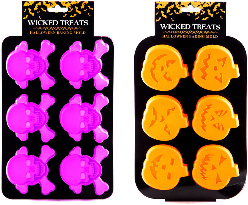 2 ASST HALLOWEEN SILICONE MOLDS