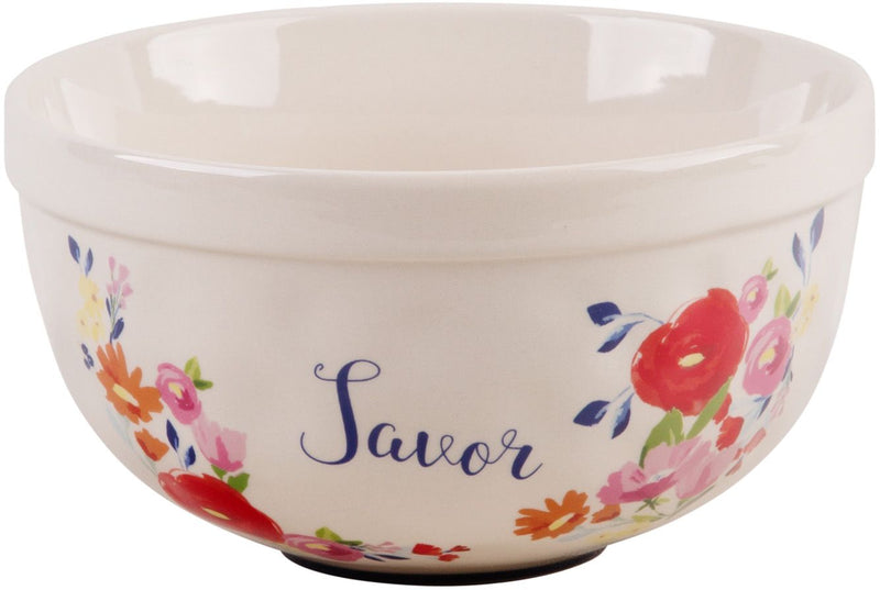 43 OZ PARIS FLORAL ROUND ORGANIC MIXING BOWL