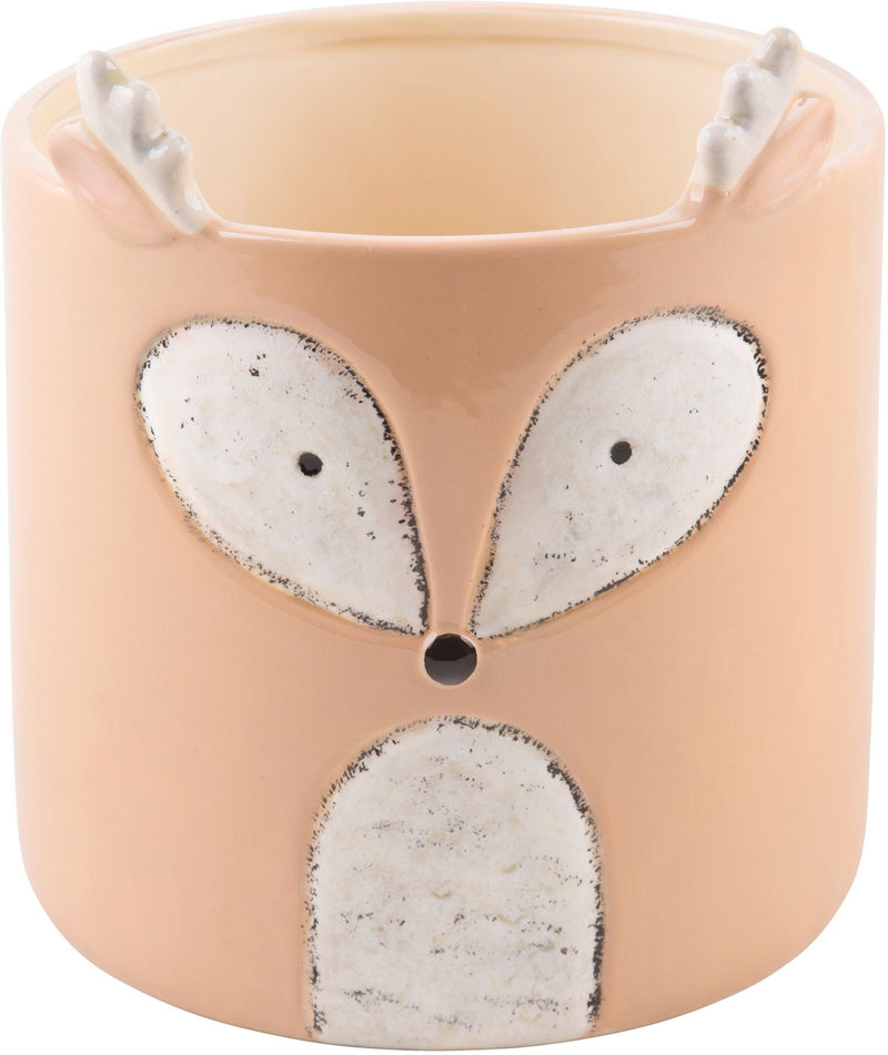 7" H DEER UTENSIL CROCK WITH EARS