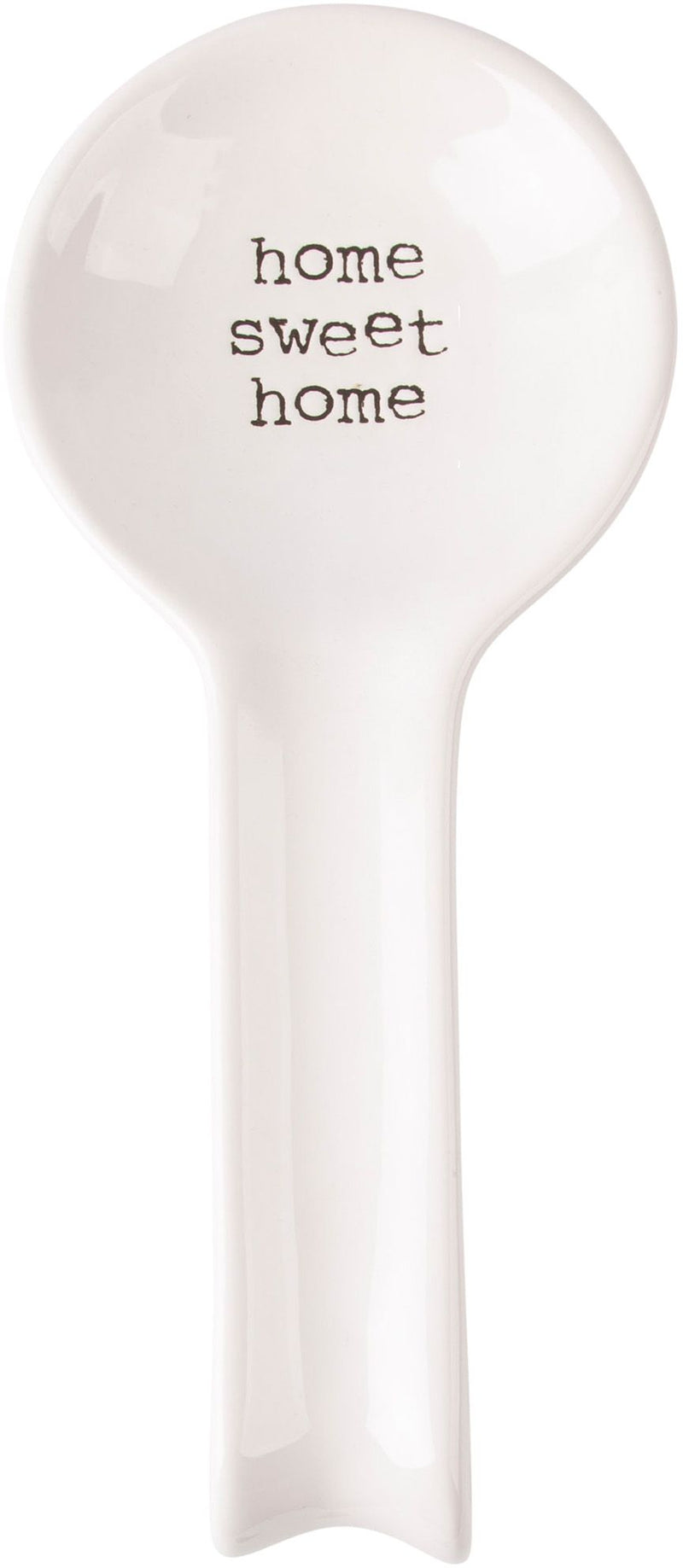 11.5"L ROUND HEAD SPOON REST WITH HOME SWEET HOME SENTIMENT